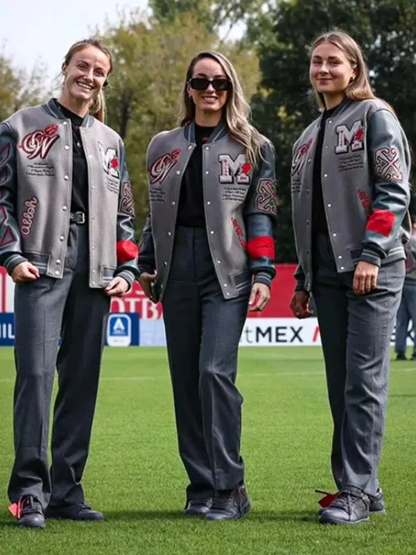 ジャケット・アウター rm-7302) off-white Varsity Jacket Gray ジャケット・アウター rm-7302) off-white Varsity Jacket Gray rm