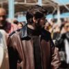 Off-White Show Zayn Malik Brown Leather Jacket