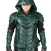 Green Arrow Oliver Queen Leather Jacket