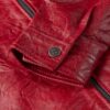Oliver Red Aviator Cafe Racer Leather Jacket