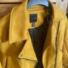 Women's Yellow Suede Leather Jacket