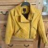 Women's Yellow Suede Leather Jacket - Image 3