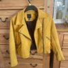 Women's Yellow Suede Leather Jacket