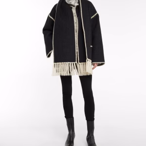 Embroidered Scarf Jacket