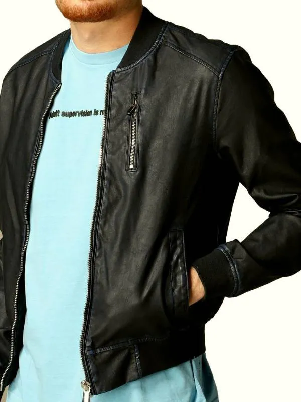 Paper Girls Mac Coyle Bomber Leather Jacket