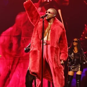 Past Present Future Tour Usher Red Fur Coat