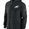 Philadelphia Eagles Black Sideline Club Pullover Hoodie