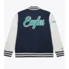 Philadelphia Eagles Washed Fleece Varsity Jacket