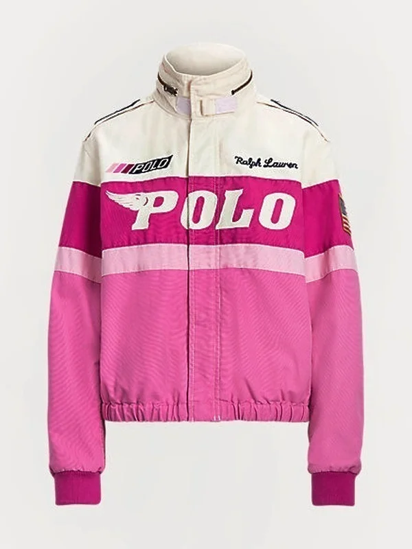 Pink Polo Racer Jacket