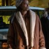 Power Book III Patina Miller Shearling Leather Coat