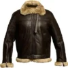 Mens Bomber Aviator Shearling Jacket