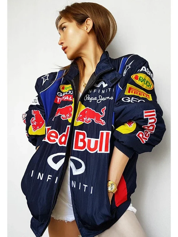 休日限定 Vintage Blue Jacket Racing F-1 Infinity Bull Red ジャケット・アウター