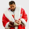 Travis Kelce Red Christmas Coat - Image 5