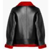 Women's Aviator Pilot Style Red Shearling Jacket