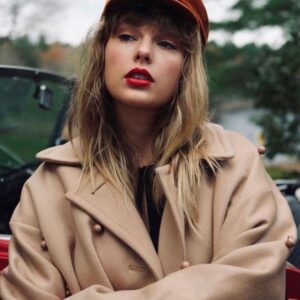Red Taylor's Version Trench Coat