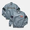 Roc Nation Gray Super Bowl LIX Full Snap Satin Jacket