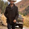 Ryan Bingham Yellowstone Black Peacoat