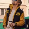 Ryan-Gosling-The-Fall-Guy-2024-Colt-Seavers-Carpool-Black-and-Yellow-Varsity-Jacket