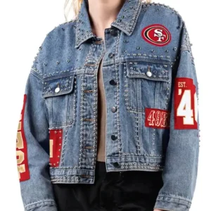 San Francisco 49ers Studded Denim Jacket