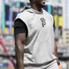 SF Giants Grey Sleeveless Hoodie - Image 6