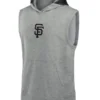SF Giants Grey Sleeveless Hoodie - Image 5