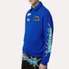 Saquon Barkley Blue Printed Half-Zip Sweatshirt - Image 2