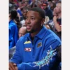 Saquon Barkley Blue Printed Half-Zip Sweatshirt