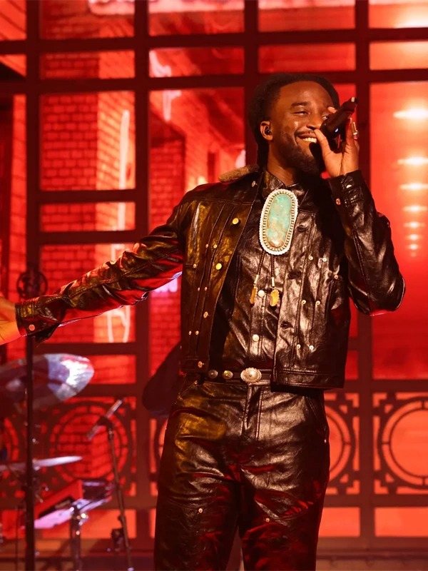 SNL Shaboozey Leather Jacket