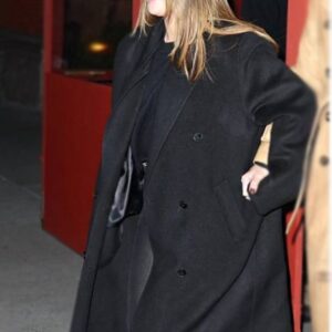 Selena Gomez Black Coat
