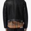 Mens Jet Black Shearling Jacket