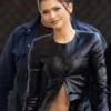 Zendaya The Attico SS24 Black Leather Jacket