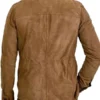 Mens Four Flap Pockets Brown Suede Jacket