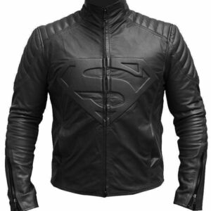 Clark Kent Superman Smallville Black Leather Coat