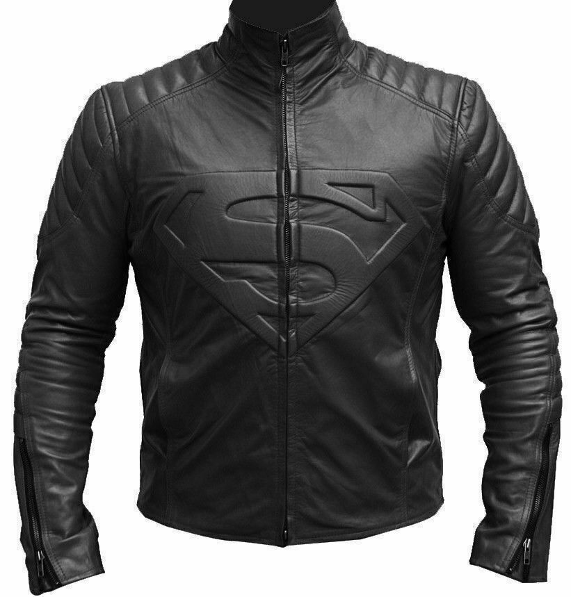 Clark Kent Superman Smallville Black Leather Coat