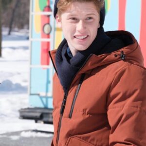 Snow Day Hal Brandston Orange Puffer Jacket