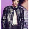 Sunghoon Black Leather Jacket