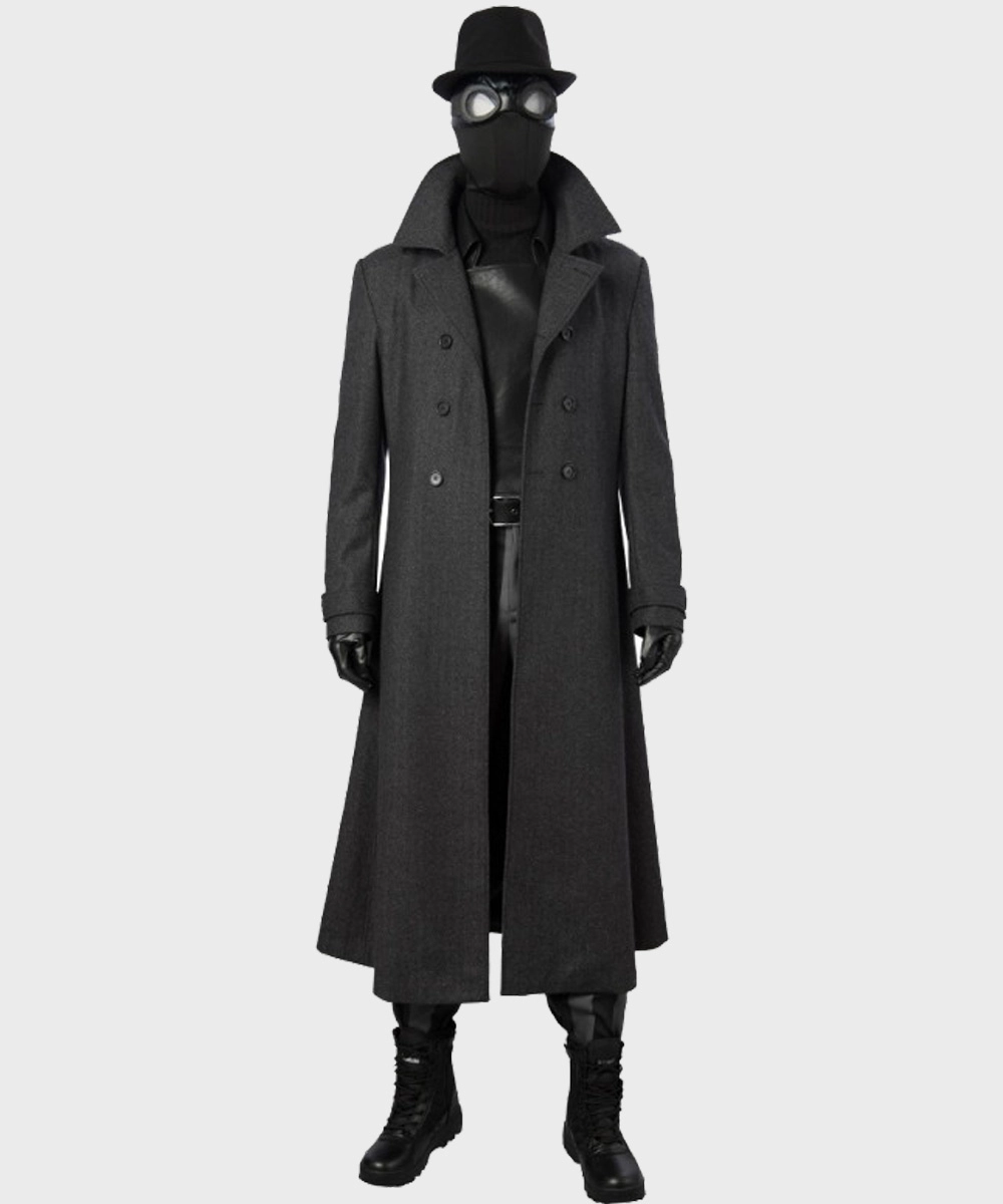 Spider Man Into The Spider Verse Noir Trench Coat - Image 2