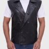 Spider-Man Into the Spider-Verse Noir Black Leather Vest