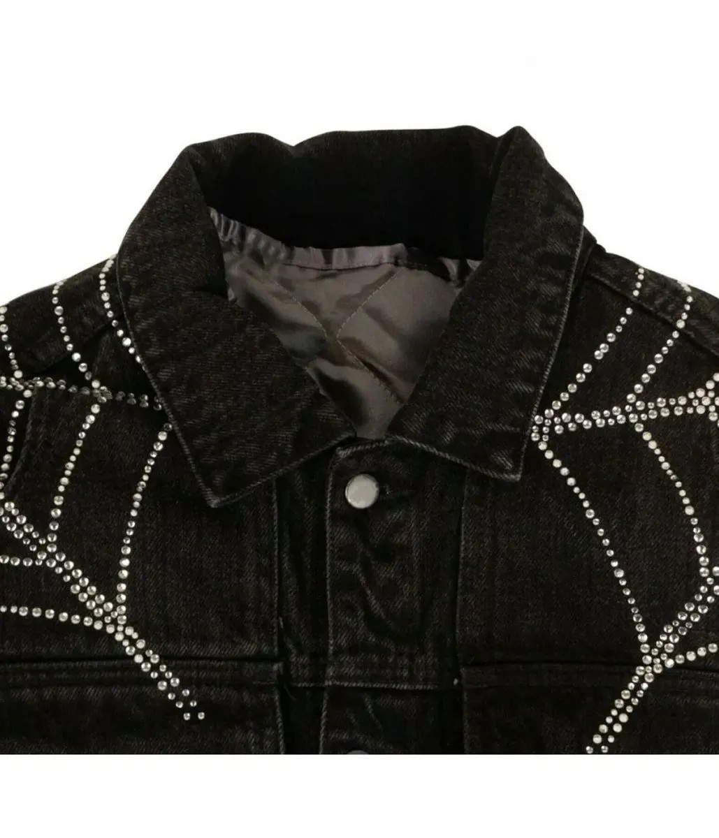 服/ファッション THUG CLUB 24SS Spider Web Fringe Denim Jacket Young Thug Spider Jacket