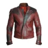 Guardians of The Galaxy 2 Chris Pratt Maroon Leather Jacket