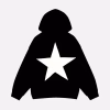Star Print Hoodie