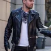 Stephen Amell Arrow Oliver Roadmaster Black Leather Jacket