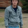 Stranger Things Steve Harrington Grey Bomber Jacket