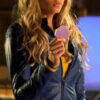 Supergirl Smallville Laura Vandervoort Leather Jacket Blue