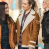 Donna Hanscum Supernatural Shearling Suede Jacket