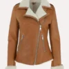 Ten brown Fur shearling jacket