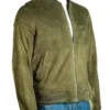 Slim-fit Suede Bomber Jacket Men's - Image 4