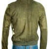 Slim-fit Suede Bomber Jacket Men's