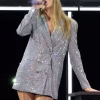Taylor Swift Eras Tour Silver Blazer