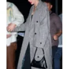 Taylor Swift Gray Plaid Trench Coat